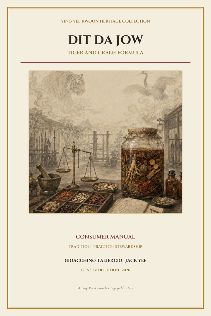 Cover of the Ying Yee Kwoon Heritage Dit Da Jow Consumer Manual